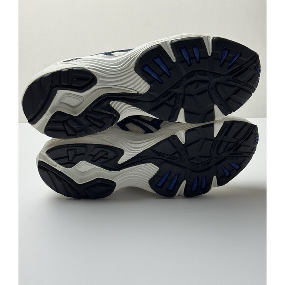 Size 9.5 - Vintage ASICS Running Shoes Trainers TK61F White Blue NEW NO BOX - Picture 9 of 10